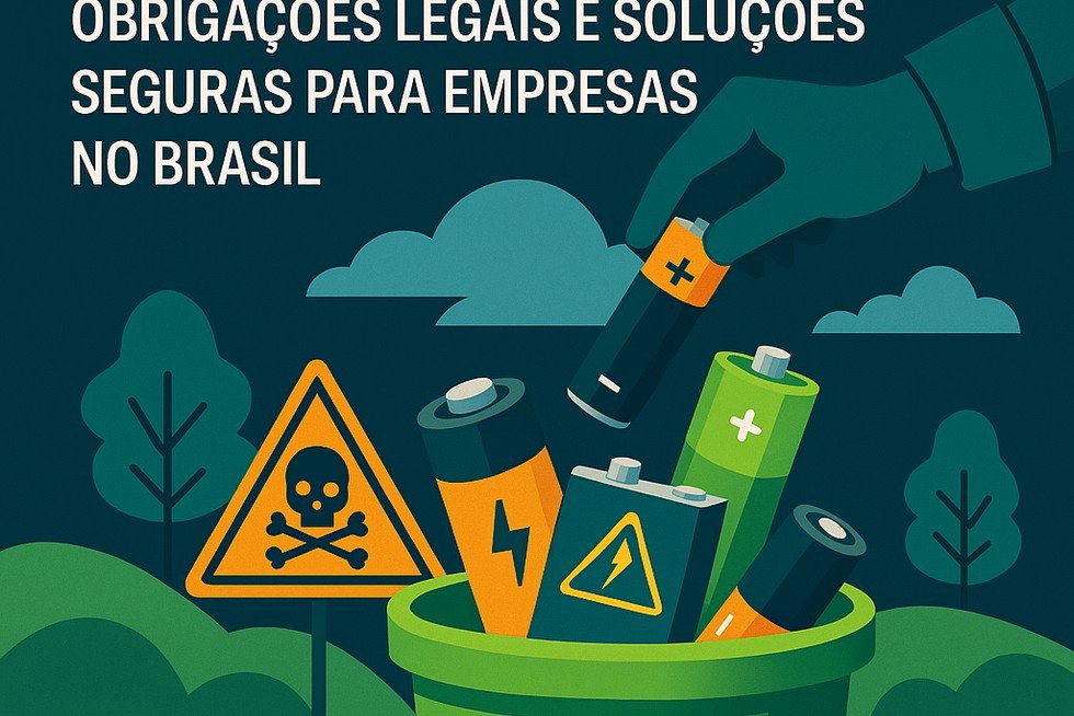 Descarte de baterias: obrigações legais e soluções seguras para empresas no Brasil